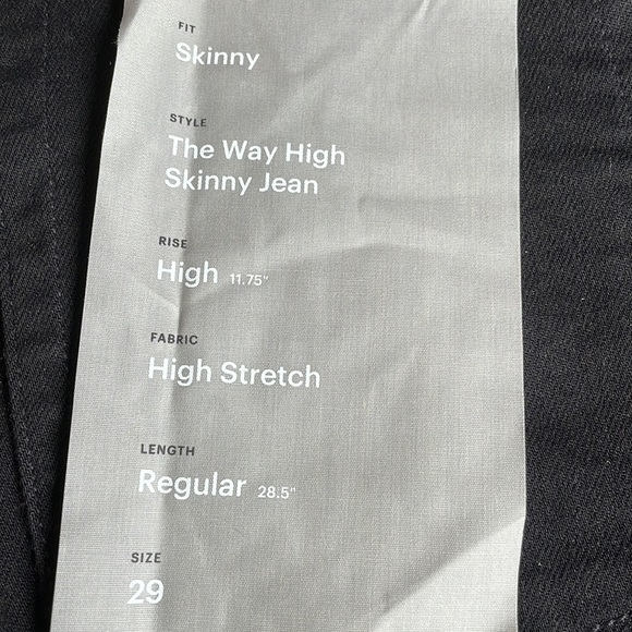 Everlane The Way High Skinny Jean Black size 29 Regular NWT - Picture 9 of 9